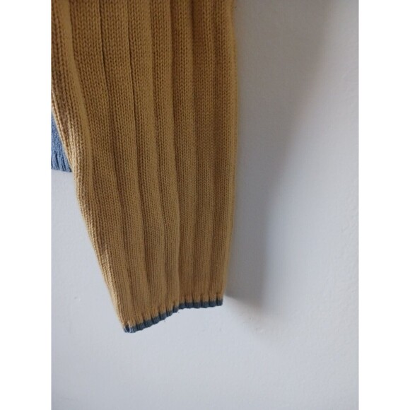 American Eagle Mens Knit Cardigan Sweater Full Zip Blue Yellow Size M - Picture 5 of 7